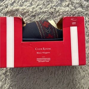 Club Room Men's Red Slippers